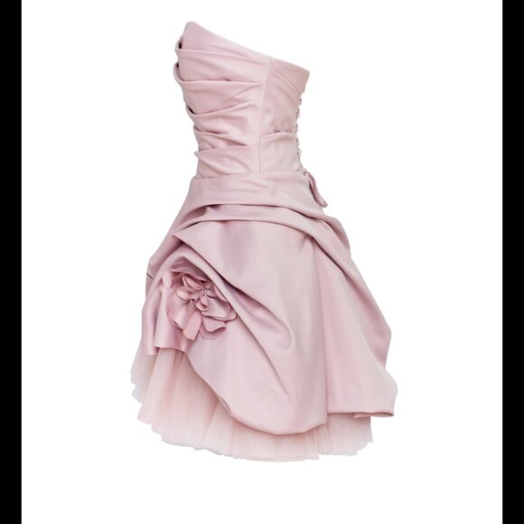 Milla Rosette mini dress in misty rose - Picture 9 of 10